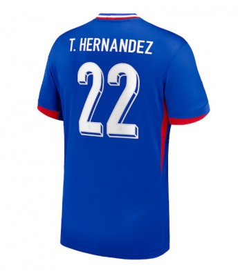 Frankrig Theo Hernandez #22 Replika Hjemmebanetrøje EM 2024 Kortærmet